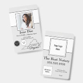 Staat Virginia Notaris Openbaar Badge met QR-code (Voor- en achterkant)