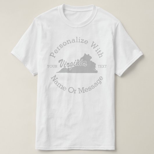 Staat Virginia PERSONALIZED T-shirt (Design voorkant)