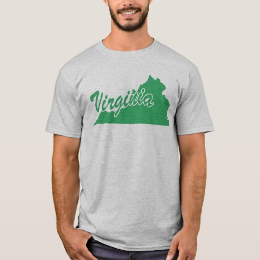 Staat Virginia Shape T-shirt (Voorkant)