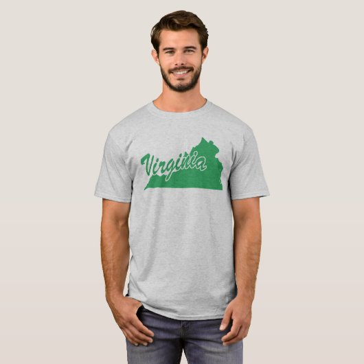 Staat Virginia Shape T-shirt (Voorkant volledig)