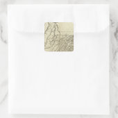 Staat Virginia Vierkante Sticker (Tas)