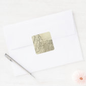 Staat Virginia Vierkante Sticker (Envelop)