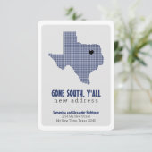 Staat vlag blauw naar het zuiden, jullie gaan alle aankondiging (Staand voorkant)