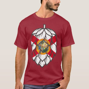 Staat Vlag van Florida Craft Beer Hop Cone T-shirt