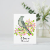 Staat Vogel van Arkansas Spotvogel Apple Blossom Briefkaart (Staand voorkant)