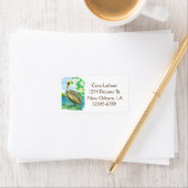 Staat Vogel van Louisiana Pelikaan Retouradres Etiket (Insitu)