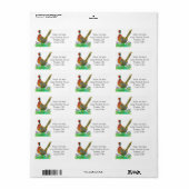 Staat Vogel van Zuid-Dakota Fazant Retouradres Etiket (Full Sheet)