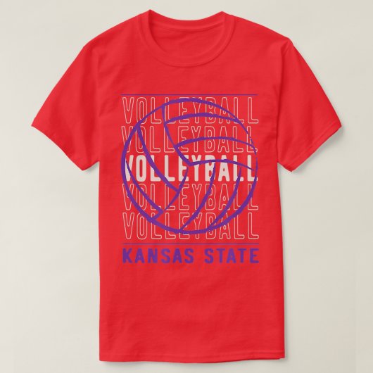 Staat volleyball Kansas T-shirt (Design voorkant)