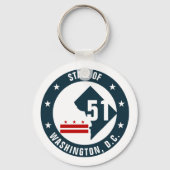 Staat voor Washington DC Logo Sleutelhanger (Voorkant)