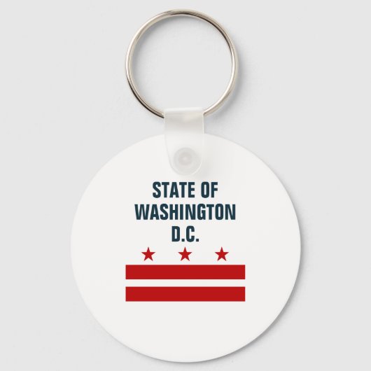 Staat voor Washington DC Logo Sleutelhanger (Achterkant)