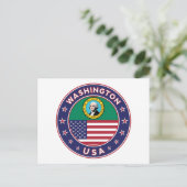 Staat Washington Briefkaart (Staand voorkant)