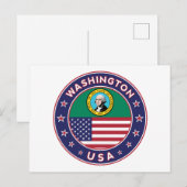 Staat Washington Briefkaart (Voorkant / Achterkant)