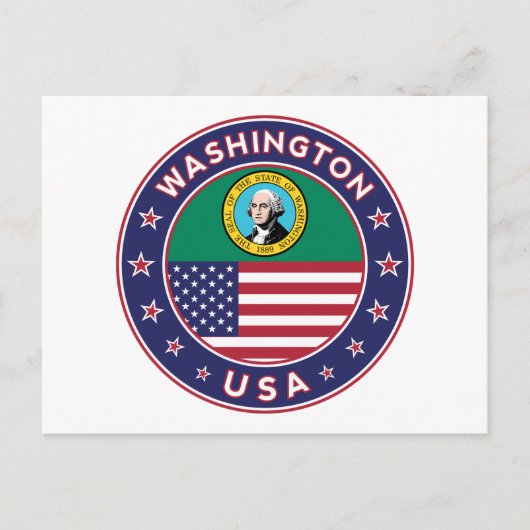 Staat Washington Briefkaart (Voorkant)