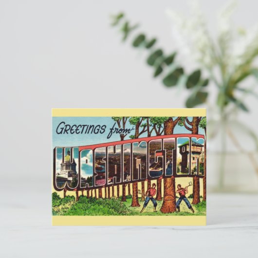  staat Washington Briefkaart (Staand voorkant)