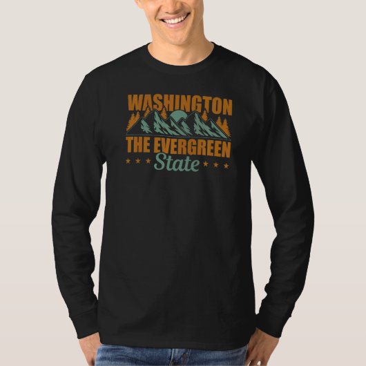Staat Washington de Evergreen Staat T-shirt (Voorkant)