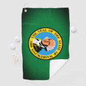 Staat Washington Flag Golf Towel Golfhanddoek (Insitu)