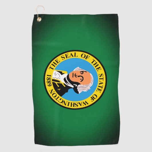 Staat Washington Flag Golf Towel Golfhanddoek (Voorkant)