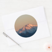 Staat Washington, North Cascades. Mount Baker Ronde Sticker (Envelop)