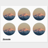 Staat Washington, North Cascades. Mount Baker Ronde Sticker (Vel)