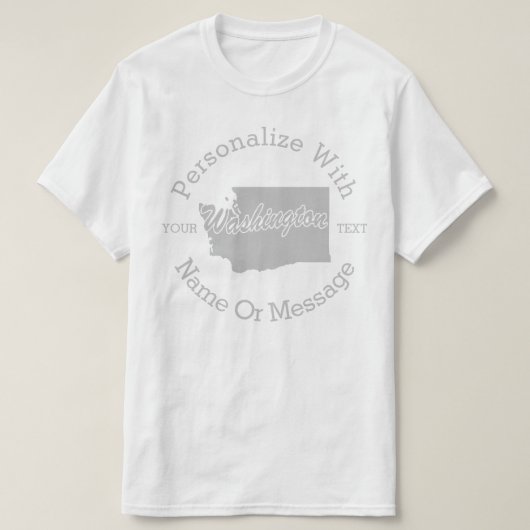 Staat Washington PERSONALIZED T-shirt (Design voorkant)