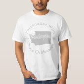 Staat Washington PERSONALIZED T-shirt (Voorkant)