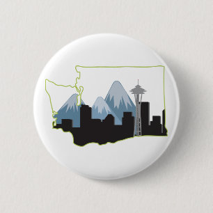 Staat Washington Ronde Button 5,7 Cm
