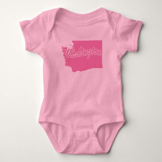 Staat Washington Vorm Baby Bodysuit (Voorkant)