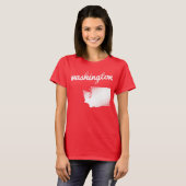 Staat Washington wit T-shirt (Voorkant volledig)