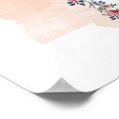 Staat Waterverf Mississippi Floral Poster (Hoek)