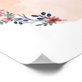 Staat Waterverf Wisconsin Floral Poster (Hoek)