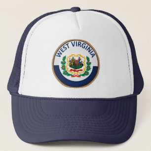 Staat West Virginia Flag Seal Trucker Hat Pet