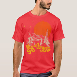  staat West Virginia Mid Century Distres T-shirt
