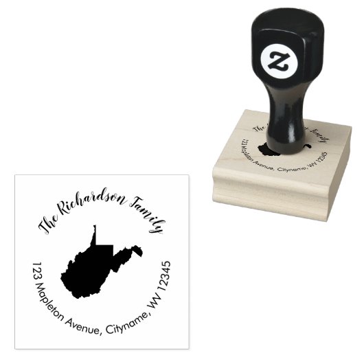 Staat West Virginia retouradres rubberstempel (Gestempeld)