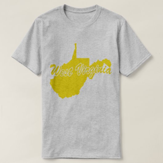 Staat West Virginia Shape T-shirt (Design voorkant)