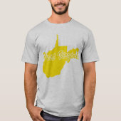 Staat West Virginia Shape T-shirt (Voorkant)