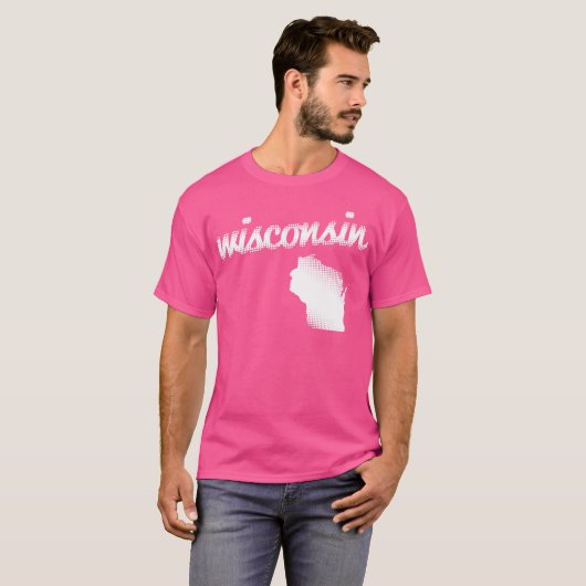 Staat Wisconsin T-shirt (Voorkant volledig)
