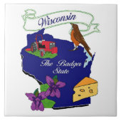 Staat Wisconsin Tegeltje (Voorkant)