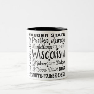 Staat/Wisconsin Tweekleurige Koffiemok