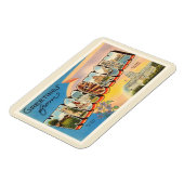 Staat Wisconsin WI Old Vintage Travel Souvenir Magneet (Linkerzijde)