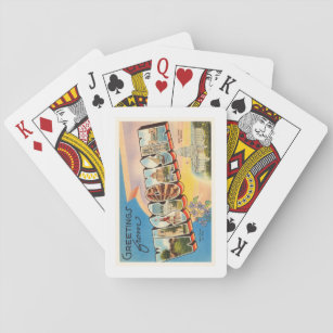 Staat Wisconsin WI Old Vintage Travel Souvenir Pokerkaarten