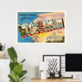 Staat Wisconsin WI Old Vintage Travel Souvenir Poster (Thuiskantoor)