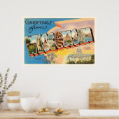 Staat Wisconsin WI Old Vintage Travel Souvenir Poster (Keuken)
