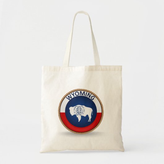 Staat Wyoming Flag Seal Canvas tas (Voorkant)