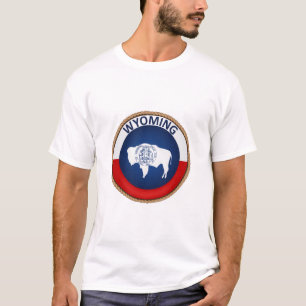 Staat Wyoming Vlag Zegel T-shirt
