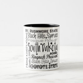Staat/Zuid-Dakota Tweekleurige Koffiemok