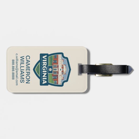 Staats trots | Virginia Bagagelabel (Achterkant horizontaal)