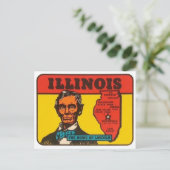  staatsbesluit van Illinois met Lincoln Briefkaart (Staand voorkant)