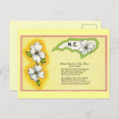  staatsbloem North Carolina, gedicht Briefkaart (Voorkant / Achterkant)