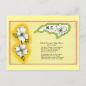  staatsbloem North Carolina, gedicht Briefkaart (Voorkant)