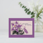  staatsbloem van Colorado, Columbine Briefkaart (Staand voorkant)